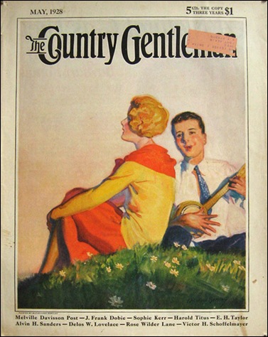 1928 Country Gentleman Cover  Man Plays Banjo