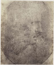 Fotoreproductie van een tekening van Rafaël, portret van een onbekende man