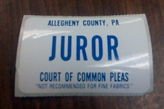juror badge