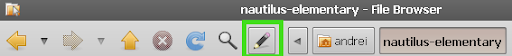 Barra de Endereços do Nautilus no Ubuntu 9.10