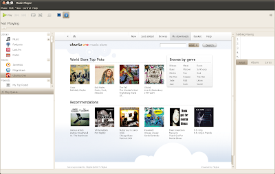 ubuntu 10.04 lucid ubuntuone music store rhythmbox screenshot