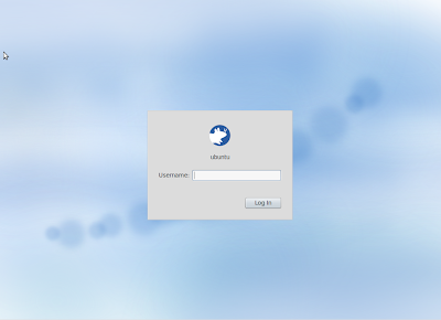 Xubuntu 10.10 screenshot login screen