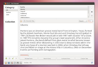 Ubuntu 10.10 font family screenshot