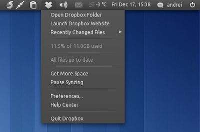 Dropbox appindicator