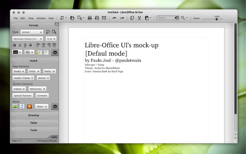 LibreOffice UI mockup