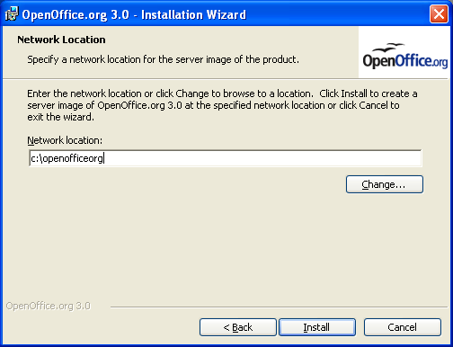 OpenOffice.org 3.0 network location path