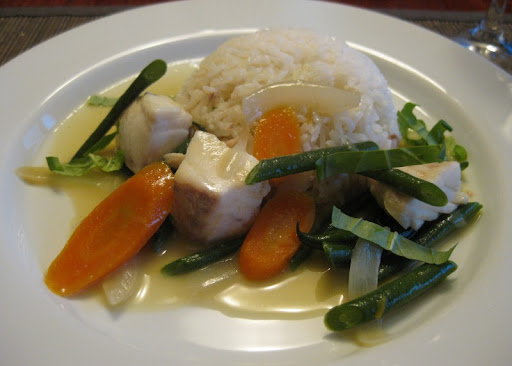 Green Curry with Halibut