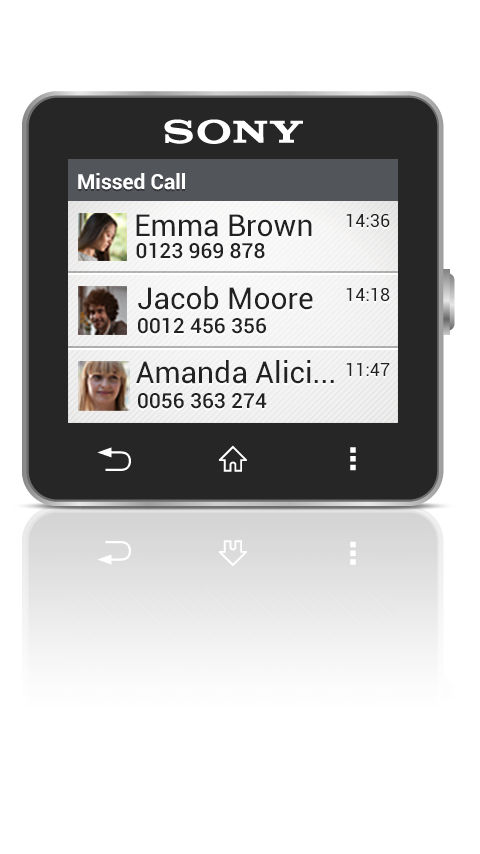 Missed Call smart extension Screen 1