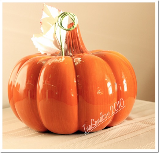 ceramic pumpkin with logo