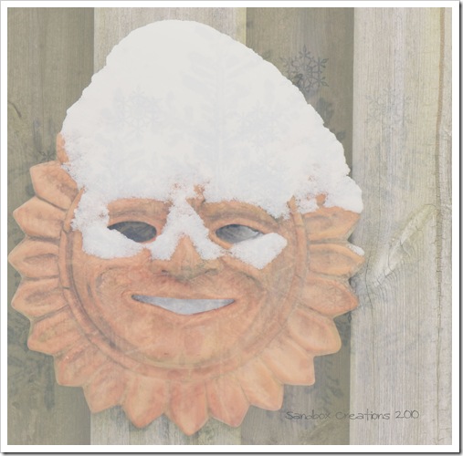 Sunman with snow textured