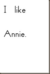 I like annie text page