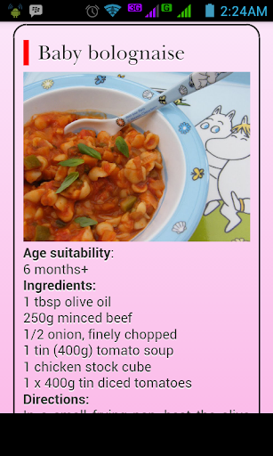 【免費書籍App】Free Baby Food Recipes-APP點子