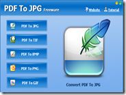 Convertire PDF in immagine JPG, TIF, BMP, PNG e GIF con PDF To JPG gratis