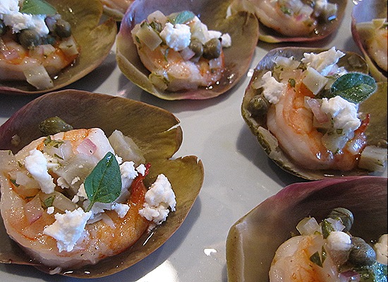 Shrimp-Artichoke-Feta Hors D'oeuvres