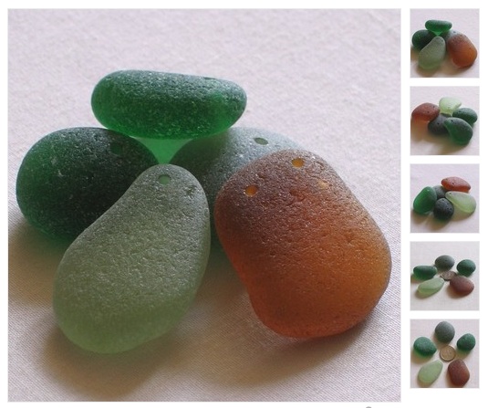 Extra Large Top Drilled Sea Glass