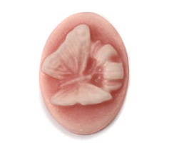 Pink Resin Butterfly Cameo from Beads Direct