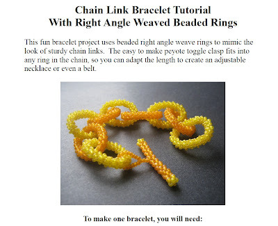 Right Angle Weave Chain Link Tutorial