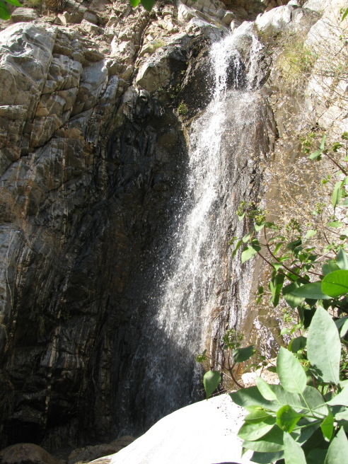 The upper falls from the central split.