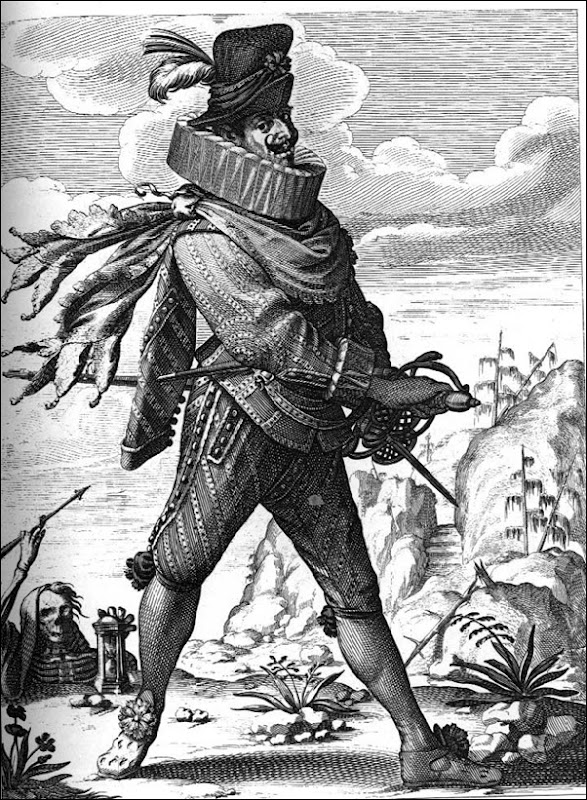 Caricature française d’un soldat espagnol (vers 1640)
