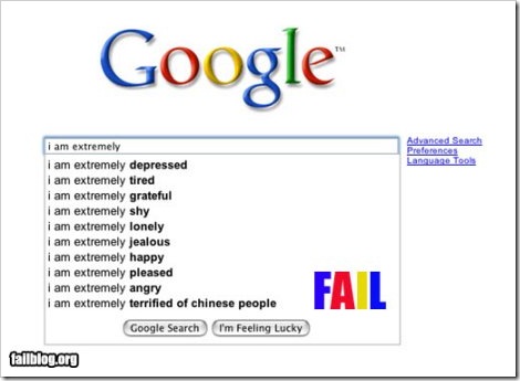 funny google suggestions. Google Suggest - Terrified of