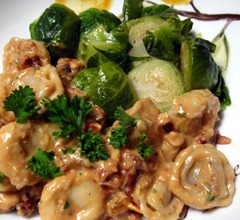 tortellini and brussels sprouts