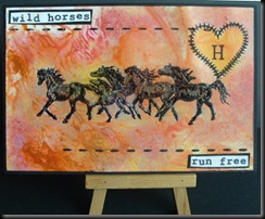 H for horses postcard
