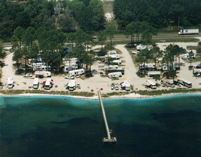 Aerial view of Ho Hum RV Park from their website.
