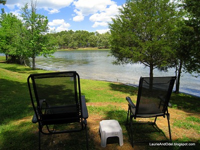 Our patio and view at Trace State Park