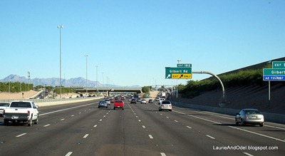 Six lanes heading east towards Mesa, AZ