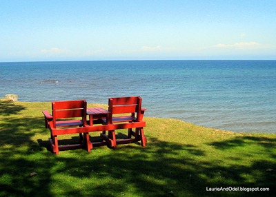 Apleasant place to sit on the bluff at McLain State Park, overlooking Lake Superior.