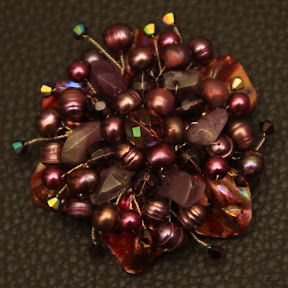 Aksesoris Bros [AB04] Motif Mutiara warna ungu ukuran 5,5x5,5cm