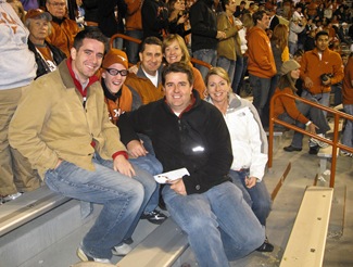 the clan in the bleachers at game (1 of 1)