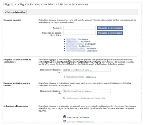 Gestionar Bloqueos Facebook Gestionar Bloqueos Facebook