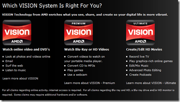 AMD Vision järjestelmät helpottavat laitevalinnoissa.