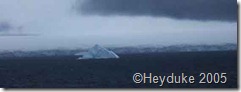First iceberg sighted