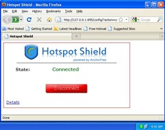 Hotspot Shield enabled