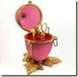 pink opaline sewing box