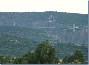 Royal Gorge Bridge view from campground