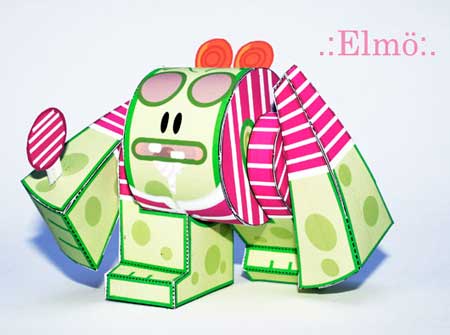 Ye-bot Paper Toy Candybot