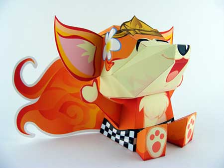 Firefox Papercraft - Kumi Mascot