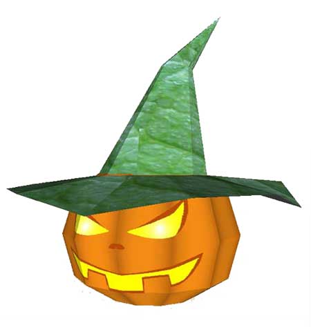 Witchy Pumpkinhead Papercraft