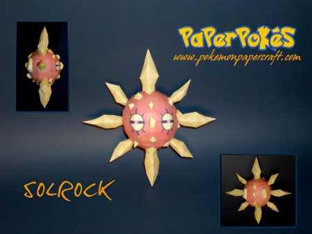 Pokemon Solrock Papercraft