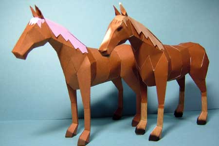 Brown Horse Papercraft