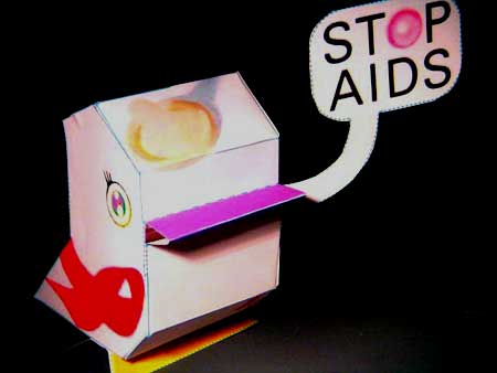 World AIDS Day 2010 Nanibird Paper Toy