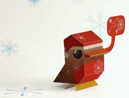 Christmas NaniBird Paper Toy