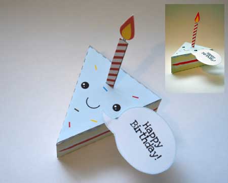 Birthday Cake Paper Toy