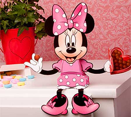 Minnie Mouse Valentine's Day Candy Box Papercraft