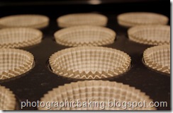 Lined cupcake tin