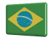 Animated 3D Brazil flag