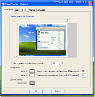 Visual tooltips allow you to preview your programs like in Vista